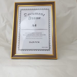 A4 FRAME GOLD/BROWN 29.7X21CM