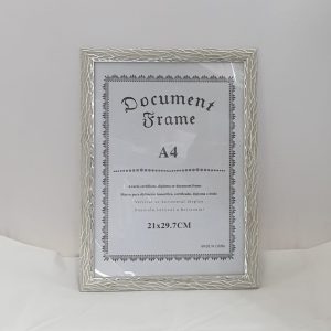 A4 FRAME SILVER/WHITE 29.7X21CM