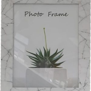FRAME  WHITE/GREY MARBLE LOOK 4X6"