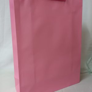 GIFTBAG PINK PLAIN 42X31X12CM