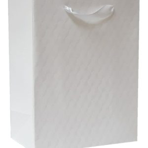 GIFTBAG WHITE WITH DESIGN 23X18X10CM