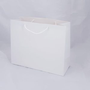 GIFTBAG WHITE PLAIN 32X26X12CM