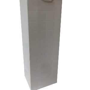 GIFTBAG WHITE SQUARE 35X12X10CM