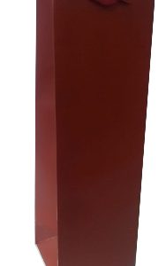 GIFTBAG MAROON BOTTLE BAG 35X12X10CM