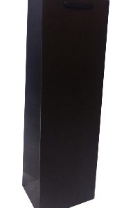 GIFTBAG BOTTLE BLACK 36X12X9CM
