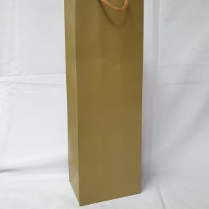 GIFTBAG BOTTLE GOLD 36X12X9CM