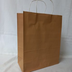 GIFTBAG BROWN PAPER 27X22X11CM