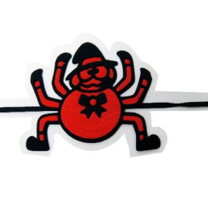 HALLOWEEN EYE PATCH OR/BK SPIDER