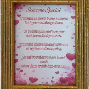 FRAME PHOTO FRAME LOVE GOLD 22X17CM