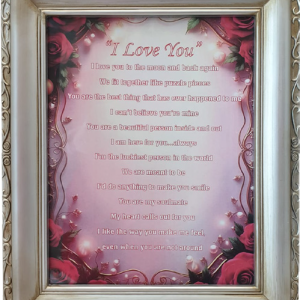 FRAME PHOTO FRAME LOVE GD/SL 22X17CM