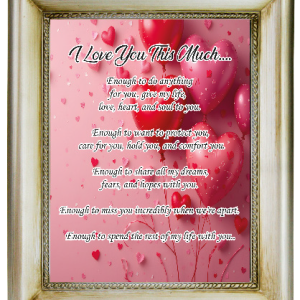 FRAME PHOTO FRAME LOVE GD/SL 22X17CM