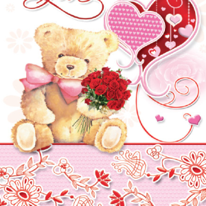 CARDS VALENTINE CARDS 5PCS 18.5X12.7CM