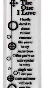 PLAQUE MIRROR THE ONE I LOVE 18X6CM