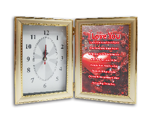 CLOCK & FRAME  LOVE YOU   3.5X5"