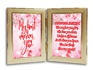 FRAME DOUBLE LOVE IS 3.5X5"