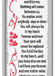 PLAQUE MIRROR  LOVE 7.5X19CM