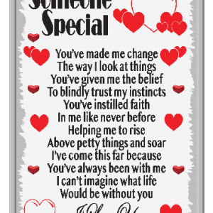 PLAQUE MIRROR SOMEONE SPECIAL  12.5X18CM