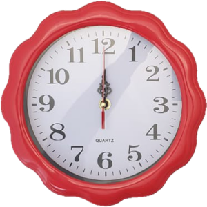 CLOCK RIDGE RED/WHITE 23CM