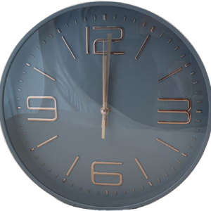 CLOCK ROUND ROSE GOLD/WHITE 30CM