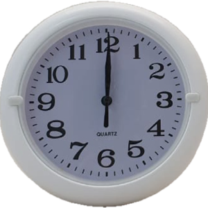 CLOCK ROUND WHITE 16CM