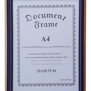 FRAME A4 BLUE/GOLD 29.7X21CM