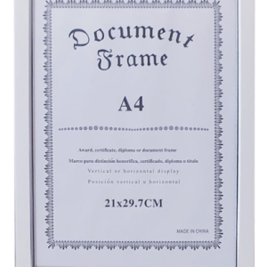 FRAME A4 WHITE/SILVER  29.7X21CM