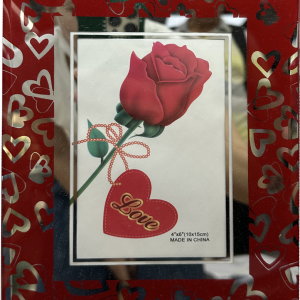 FRAME MIRROR W/RED/HEARTS  4X6" 10X15CM
