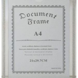 FRAME GLASS A4 DOCUMENT SILVER 29.7X21CM