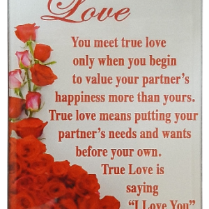 PLAQUE MIRROR WHAT IS LOVE  17X10CM