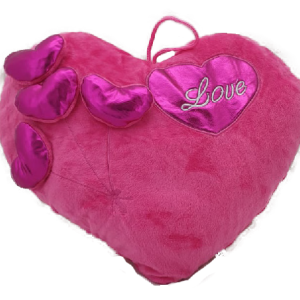 PILLOW "I LOVE YOU" HEART PINK 30CM