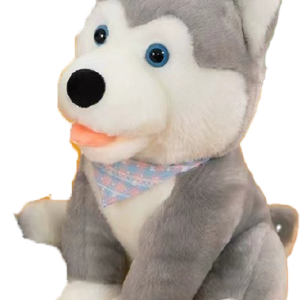 PLUSH HUSKEY DOG GREY 50CM