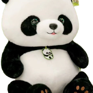PLUSH PANDA SITTING BLACK/WHITE 35CM