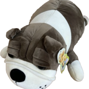 PLUSH BULLDOG BROWN/CREAM 42CM