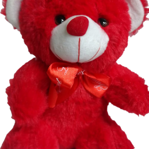TEDDY RED W/BOW 20CM