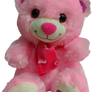 TEDDY PINK W SCALF 25CM