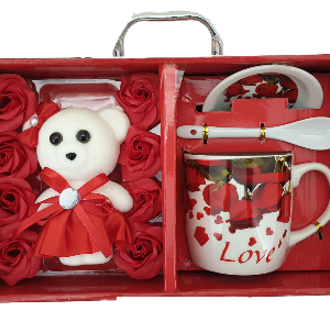 GIFT PACK LOVE TEDDY/ROSE B 9.6X17X28.5C