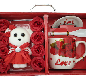 GIFT PACK LOVE TEDDY/ROSE C 9.6X17X28.5C