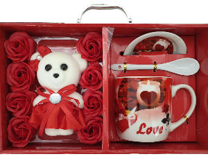 GIFT PACK LOVE TEDDY/ROSE D 9.6X17X28.5C