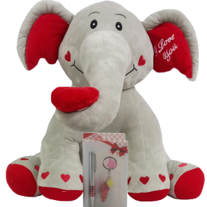 PLUSH ELEPHANT W/PEN & K/RING SET