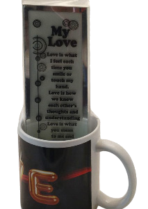 LOVE PLAQUE ON 11OZ LOVE MUG