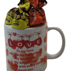 5 CHOC`S ON 11OZ LOVE MUG