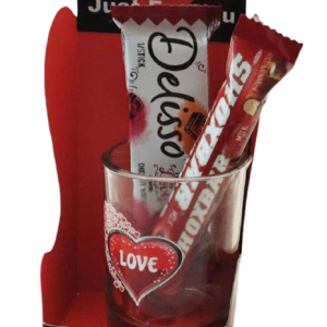 CHOC`S IN 4OZ LOVE GLASS IN D/BOX