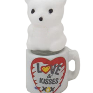 MINI FOAM TEDDY ON MINI MUG