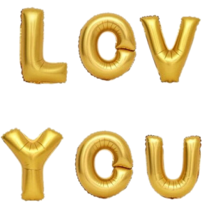 BALLOON I LOVE YOU LRG FOIL 16" SL/GD