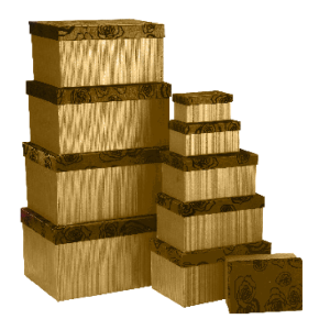 GIFT BOX GOLD 9 PCS 31.5X23X16.5CM