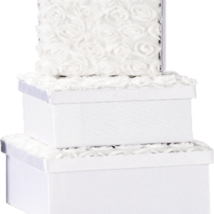 BOX H/MADE GIFT BOX (3) WHITE 32X24X17CM