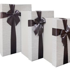 GIFTBOX GREY/BK 3PCS 33X24.5X11CM