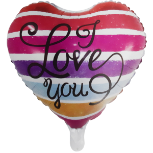 BALLOON FOIL LOVE YOU MULTI COLOUR 18"