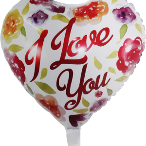 BALLOON FOIL LOVE YOU MULTI C/FLOWER 18"