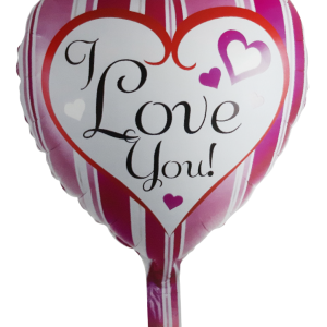 BALLOON FOIL LOVE YOU PK/WT 18"